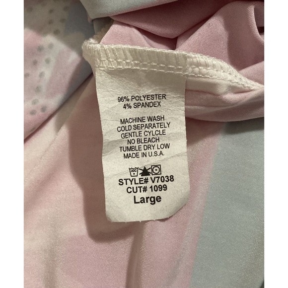 Love J Womens Large Halter Dress Sundress Pink Green Yellow Floral Bling Stretch - Picture 7 of 7